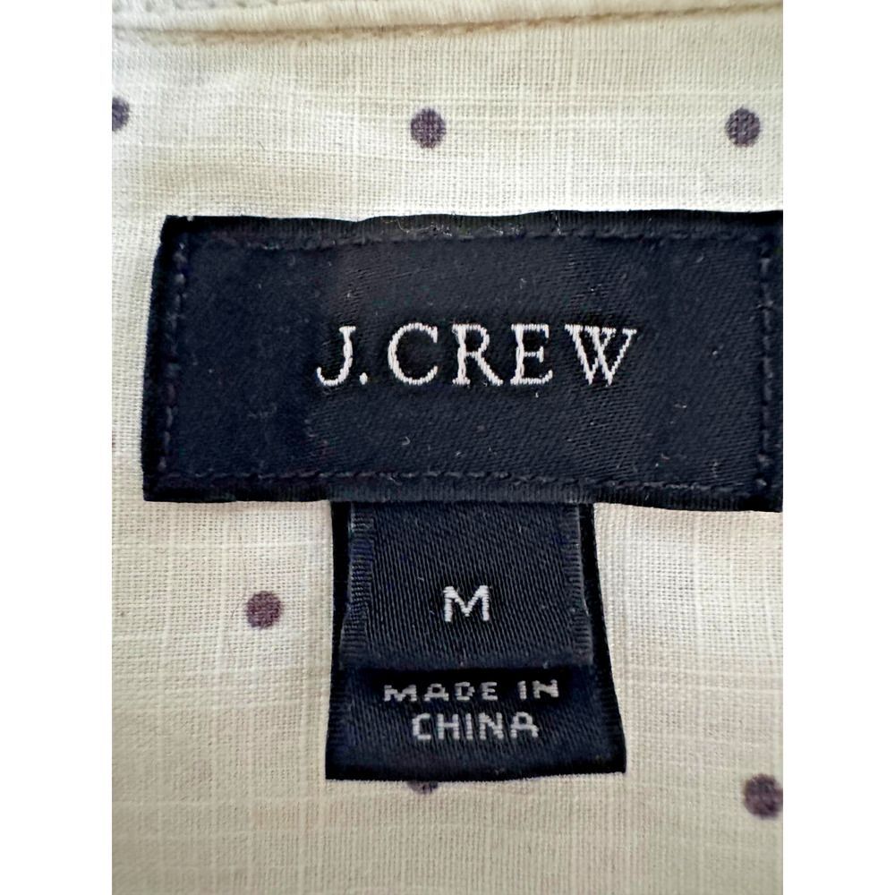 J.Crew Polka Dot Short Sleeve Button Up Shirt, Casual,  Classic Mens M Vacation